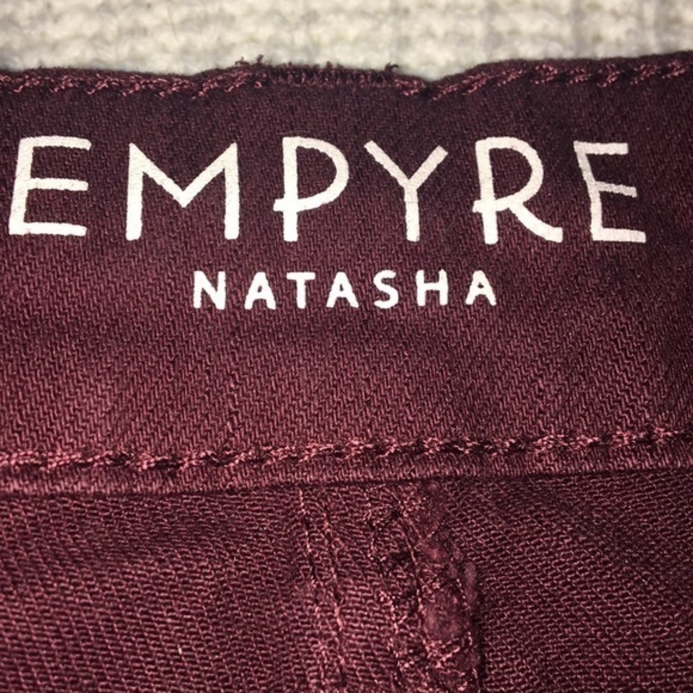 Empyre Natasha burgundy denim shorts